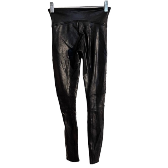 Spanx Faux Leather Legging, Black Moto - Picture 2 of 4